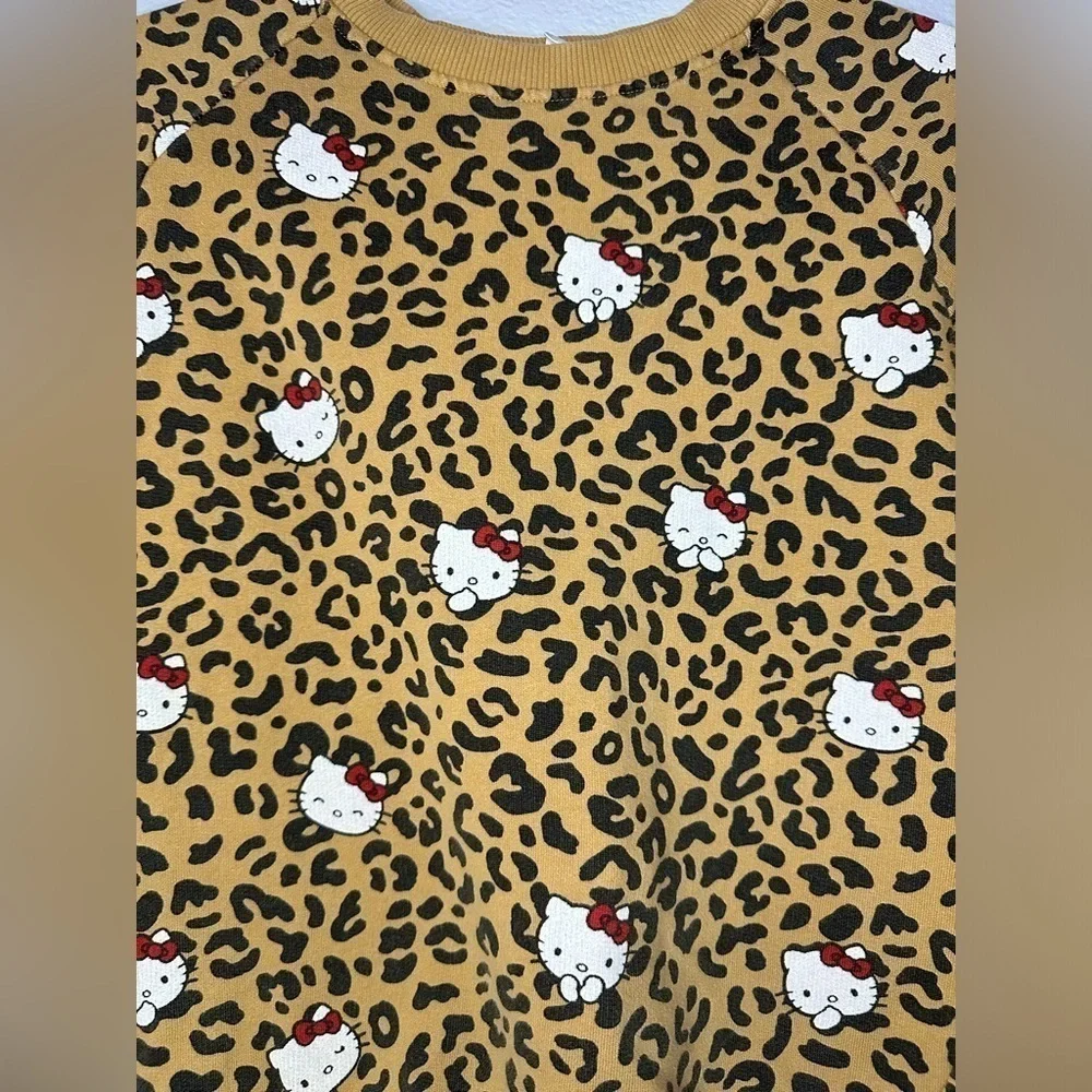 Zara Kids Hello Kitty Leopard Print Sweatshirt Girl’s Size 13/14 - Picture 2 of 9